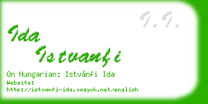 ida istvanfi business card